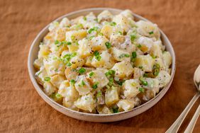 basic potato salad in serving bowl