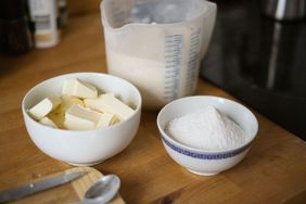 butter and sugar in bowl for baking