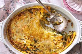 cheesy spinach-potato egg casserole recipe