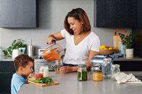 chef adrienne cheatham cooking with child at home