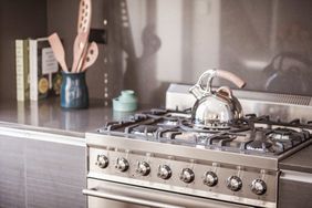 gas stove in modern kitchen