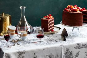 dairy-free chocolate-raspberry cake and fortified wines