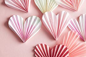 folded paper hearts