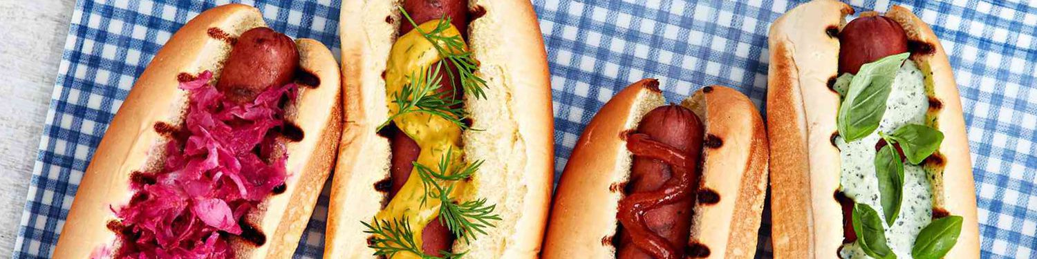 Fourth of July banner - hot dogs