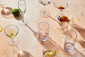 glass glossary group of different types with drinks