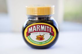 jar of marmite on table