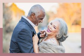 mature couple embracing for anniversary