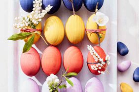 painted wooden eggs