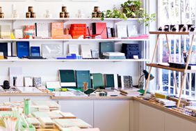 Shorthand stationery shop with colorful paper products