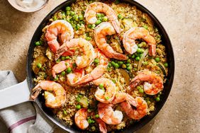 shrimp with zucchini and spicy couscous