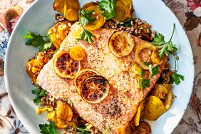 Slow-Roasted Salmon Salad with Barley and Golden Beets
