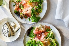 Soft Lettuces with Prosciutto, Peas, and Poppy Seeds
