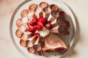 strawberry swirl Bundt cake