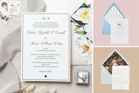 Composite of wedding invitations from etsy