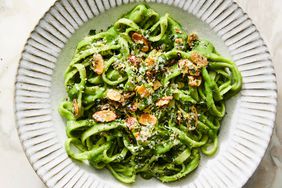 Whole-Wheat Tagliatelle with Creamy White-Bean and Kale Sauce
